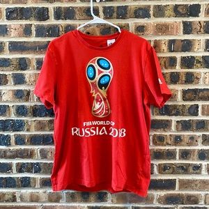 Adidas FIFA World Cup soccer 2018 Russia graphic official tee, Men’s L